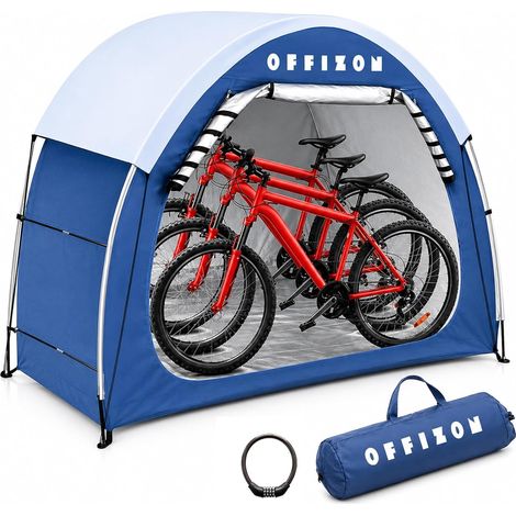 Tente de rangement pour vélo d'extérieur, housse de vélo, tissu Oxford 210D imperméable, tente de vélo pour 2 à 5 vélos, abri de jardin portable pour une protection contre les intempéries (1/5)