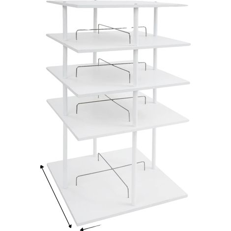 Étagère à chaussures, rotation à 360°, solution de rangement multi-usages, 4 Tiers Blanc (1/2)