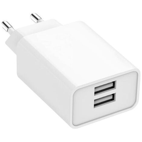 Chargeur Prise USB, Double Charge Mural Chargeur Adaptateur Universel pour iPhone 14/13/12/11/x/8, Samsung, Xiaomi, Huawei Téléphones Charger (1/5)