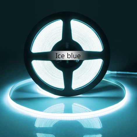3 m Bande LED COB, néon souple haute densité, bleu glacier, décoration extérieure et intérieure