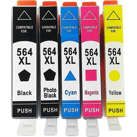 Cartouches d'encre multicolores pour imprimantes HP Photosmart D5445 et D5460 (avec puce) (1/5)