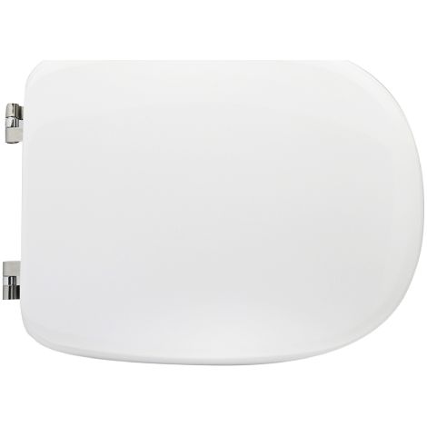 Sedile wc coprivaso per Art Ceram vaso Ten 41-46,5x34 cm copriwater bianco in legno colato in poliestere con cerniere regolabili (1/5)