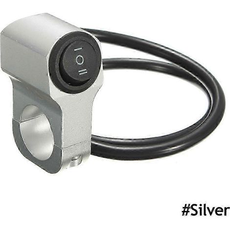 Interrupteur marche/arrêt de phare de guidon de moto 7/8 po, bouton en alliage d'aluminium étanche, pour scooter et quad. (1/5)