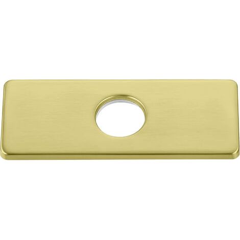 1 piastra per foro lavello da cucina in oro per rubinetto del bagno, lavabo, rosetta per rubinetto in nichel spazzolato