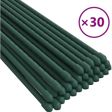 Garden Plant Stakes 30 pcs Green 150 cm Steel vidaXL