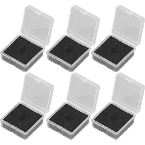 LED-Lampenkoffer, Taschenlampenkoffer, tragbarer Aufbewahrungskoffer für Kleinteile, Medikamentenkoffer, Schmuckkoffer, Ohrringe, Box + Schaumstoff 4x4x2cm (10er-Packung) (1/5)