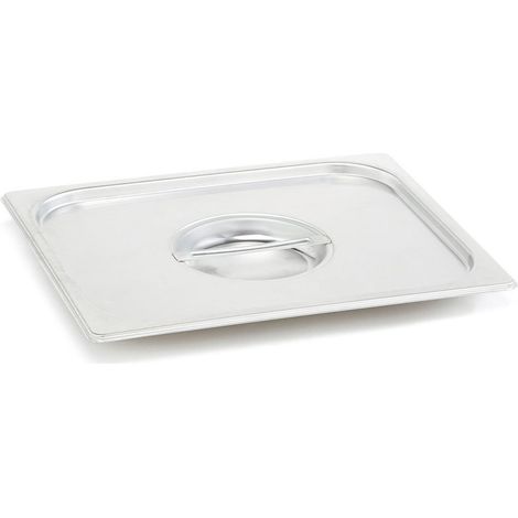 Couvercle plat GN 1/9 - 10.8 x 17.6 cm - Inox - Lot de 6 - Dbmark