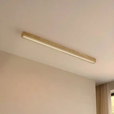 [NEUWERTIG] B-Ware Lucande Deckenleuchte Lampe Led Eiche Hellbraun Emara Dimmbar Wohnzimmer Holz163
