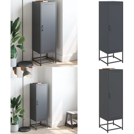 vidaXL Highboard Anthrazit 36x39x123 cm Stahl (1/5)