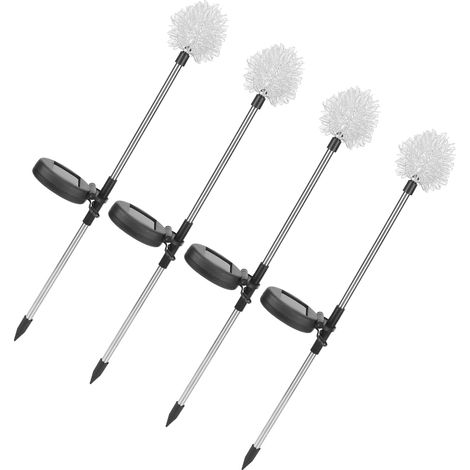 Lampes décoratives solaires en forme de pissenlit pour jardin, éclairage pour jardinières, lot de 4, couleurs variées (1/5)