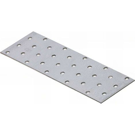 Plaque perforée galvanisée - 200 x 60 x 2,0 mm (1/3)