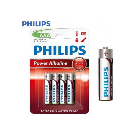 philips pila alcalina powerlife lr-03 aaa phi-lr3 blister 4 unds