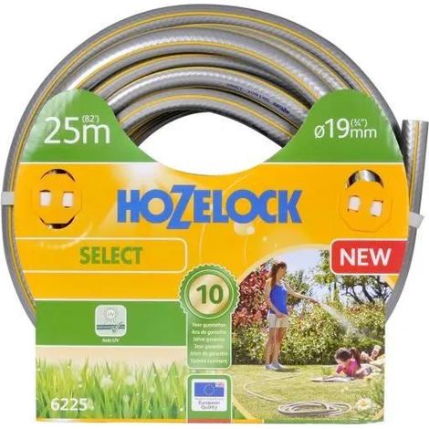 Tubo da giardino Hozelock Select anti UV grigio giallo strisce 3D 19mm 25m HOZELOCK