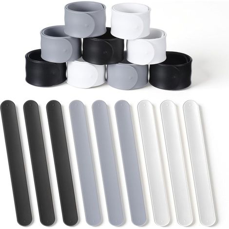 Geschenkpapierrollenhalter – Silikonbeschichteter Metallclip – Für die Organisation zu Hause und im Büro – 9 Stück (Weiß, Schwarz, Grau) (1/5)