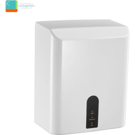 Asciugamani elettrico a muro bianco con sensore modello KA-0200 kamalu