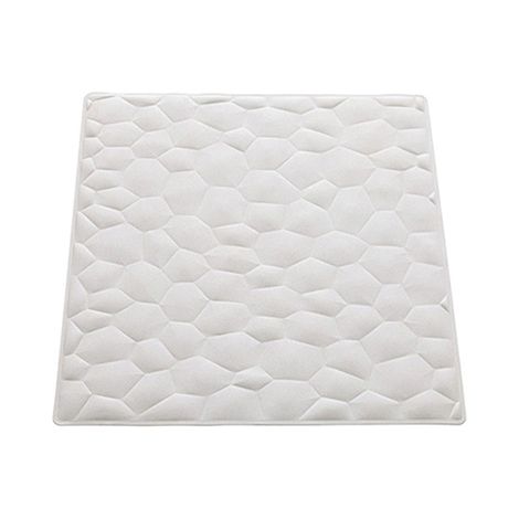 Tappeto antiscivolo Diamanti in gomma bianco 54x54