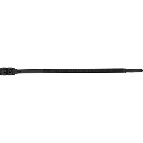 Collier pour electriciens 9x290mm, noir emballage   100 pieces