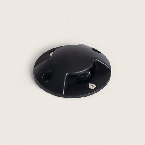 Segnapasso da Esterno LED 3W Incasso a Terra Gimsha 2L Nero 3000K Bianco Caldo (1/5)