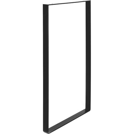 Pied de meuble industriel en acier noir – Hauteur 85cm – Finition pores noirs – 1 unité – Pour structures robustes – REI