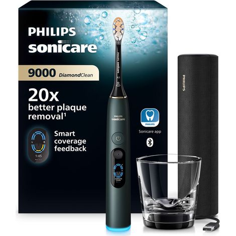 Cepillo de dientes eléctrico recargable Philips Sonicare 9000 DiamondClean HX9213/84 Ultrasónico 8 modos Verde