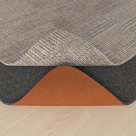sous-Tapis Antidérapant, 60x130cm Tapis Antidérapant Découpable Universel, Matériaux De Support Feutre Et Caoutchouc, S'applique Pinces Tapis Planchers Bois Franc (1/4)