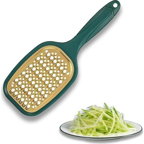 Grattugia per formaggio in acciaio inox e blocco grattugia a doppia faccia - Grattugia grossolana e fine per verdure e formaggio (1/5)