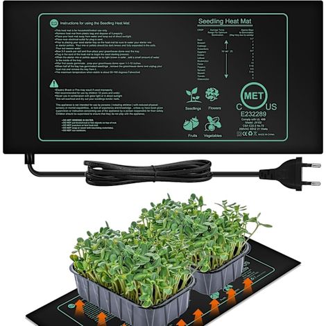 Filiyano-Tapis chauffant pour plantes, 25 cm x 52,5 cm, tapis chauffant pour reptiles, tapis chauffant pour bouturage et animaux de compagnie, tapis (1/5)
