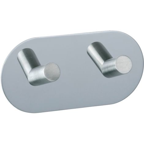 Wenko Wandhaken Duo Edelstahl, chrom, glänzend Handtuchhaken (1/2)