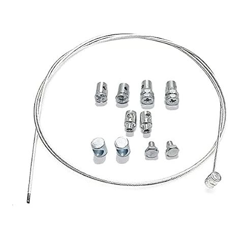 Câble d'embrayage universel de 1 m, kit de réparation pour pédale d'accélérateur, kit de réparation pour moto, équipement d'urgence, kit de réparation avec mamelon, pièces universelles (1/5)