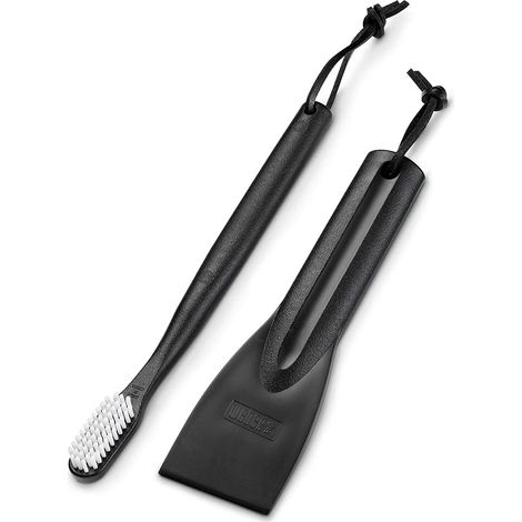 Weber Kit 2 accesorios limpieza barbacoa negro