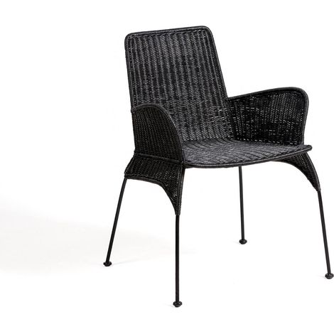 Chaise élégance Osier Noir design unique - Noir 'Chic Osier'