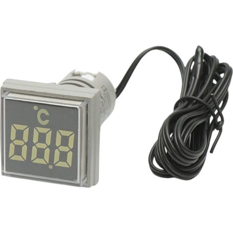 Indicatore digitale di temperatura con sonda LED bianca 220V/380V AC Ø 22mm Breckner Germany (1/5)