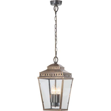 Elstead Mansion House - Lanterna a Catena da Soffitto a 3 Luci da Esterno Ottone IP44, E14 (1/4)
