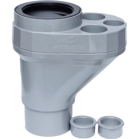 Culotte multiconnecteur 100 mm – Raccord PVC avec 3 entrées femelles – Ventilation primaire conforme NF EN 12056-2 – Espinosa (1/3)