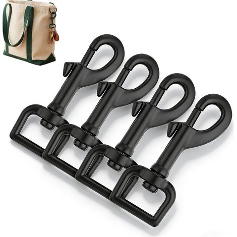Mousqueton Pivotant 360°, 4 Pièces Mousquetons À Boulon pour Collier De Chien, Crochets Rotatifs pour Colliers De Chien, Sacs À Dos, Clefs Et Autres Accessoires (1/5)