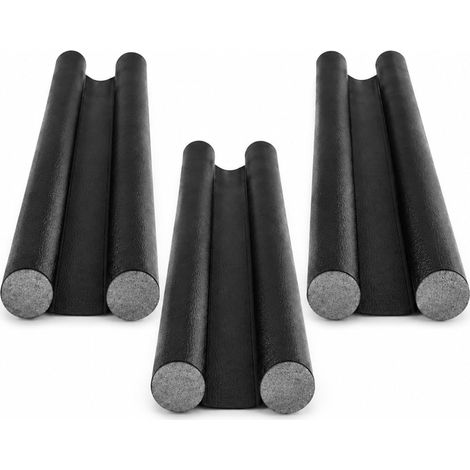 3 Pièces 95cm Boudin de Porte, Découpable Bas de Porte, Facile à Nettoyer Boudin de Portes Isolant, pour Thermique, Coupe-Vent, Insionorisant et Imperméable (Noir) (1/5)