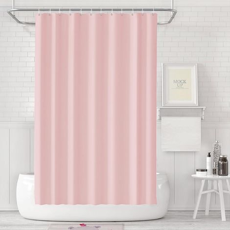 Duschvorhang PEVA Antischimmel waschbar Rosa H180 x B180 cm (1er Pack) (1/5)