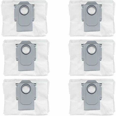 Lot de 6 sacs à poussière pièces de rechange accessoires pour Xiaomi Roborock Q7 Max Q7 Max+ Q5+ Roborock S7 Pro Ultra S7 MaxV Ultra Robot Aspirateur Sacs (1/5)