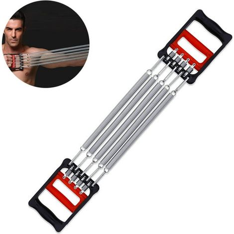 Lot de 5 ressorts extenseur poitrine double usage, appareil musculation bras et biceps pour homme, équipement exercice haut du corps (1/5)