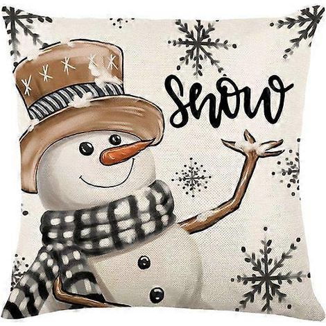 Housse de coussin de Noël 45 cm, Père Noël, bonhomme de neige, sapin de Noël, décoration de Noël pour la maison (1/5)