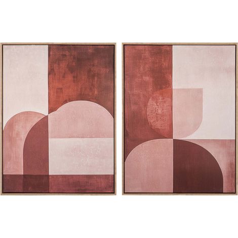 Set mit 2 Gemälden, 50 % handgemalt, 63 x 4 x 83 cm (1/5)
