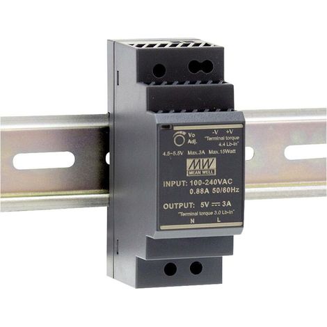Alimentation rail DIN Mean Well HDR-30-24 24 V/DC 1.5 A 36 W Nbr. de sorties:1 x Contenu 1 pc(s) C017611 (1/2)