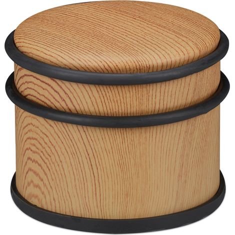 Fermaporta in acciaio inox antiscivolo protezione pavimento 8 x 9,5 cm effetto legno marrone 130009360