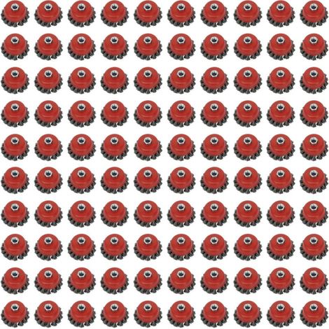 100 Pièces Brosse Métallique pour Meuleuse D'angle, Brosse Métallique Perceuse, Brosse Métallique Meuleuse avec Filetage M14, pour Dérouillage Polissage (1/4)