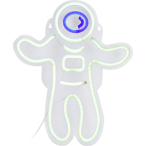 Lampe LED néon astronaute, alimentée par USB, transparente, pour tableau blanc, cadeau d'anniversaire ou maison. (1/5)