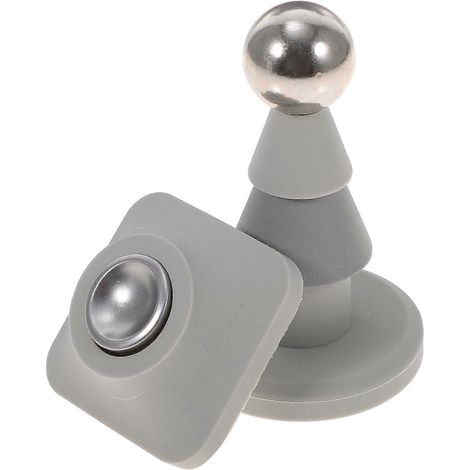 Magnetischer Türstopper, Sicherheitstürstopper, bodenmontierter Glastürstopper-9.5X5CM-Light Grey (1/5)