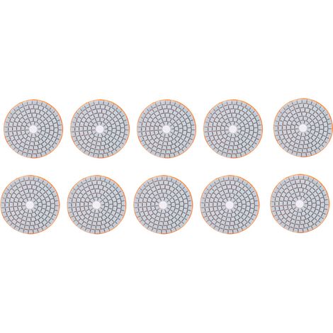 Lot de 10 disques de ponçage diamantés de 7,6 cm (3 pouces) pour marbre, béton et pierres, grain 300. (1/5)