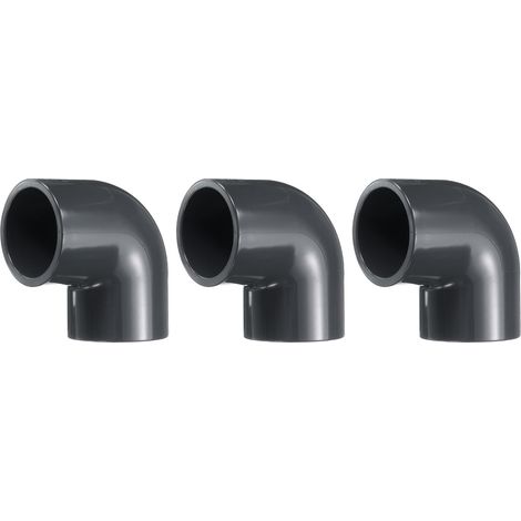 3pcs Coude À 90 Degrés Raccord PVC Tuyau 1" 2 Voies Connecteur (1/5)