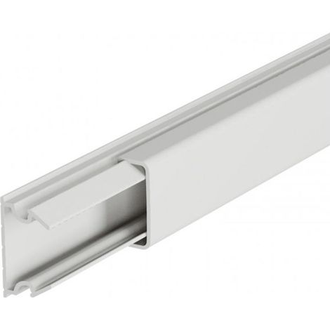 LEGRAND minicanal 20x12 mm adhesiva , Tira minicanal adhesiva 2M 20x12 mm Para fijar a la pared Sin partición central Color blanco. (1/2)