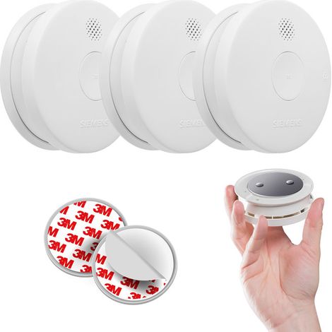 Lot de 3 détecteurs de fumée NF Autonomie 5 ans Garantie 3 ans - 5TC1292-6 + supports aimantés